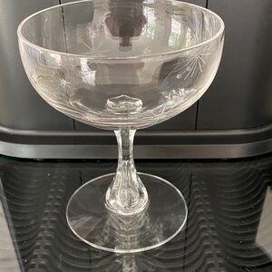 Elegant Etched Glass Coupe